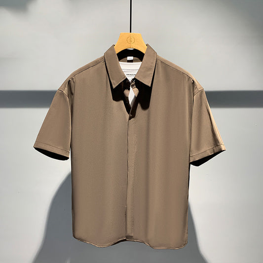 Camisa de Seda de Hielo sin Planchado para Hombre - Image 2
