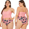 Traje de Baño Tankini Mujer Cintura Alta Triángulo Estampado