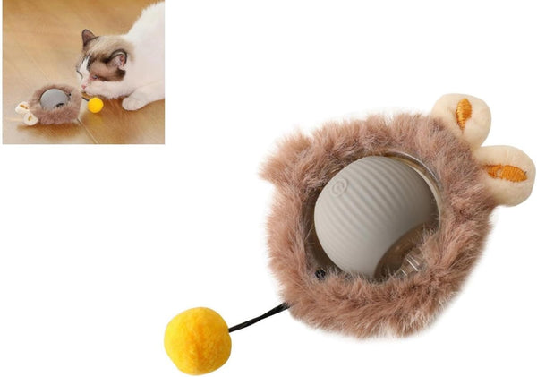 Juguete Interactivo Automático para Perros - Pelota Rodante Inteligente con Cuerda