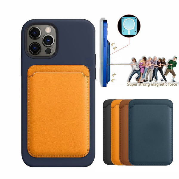 Funda Cartera Magnética MagSafe de Cuero Premium para iPhone 14 Pro Max, 13, 12