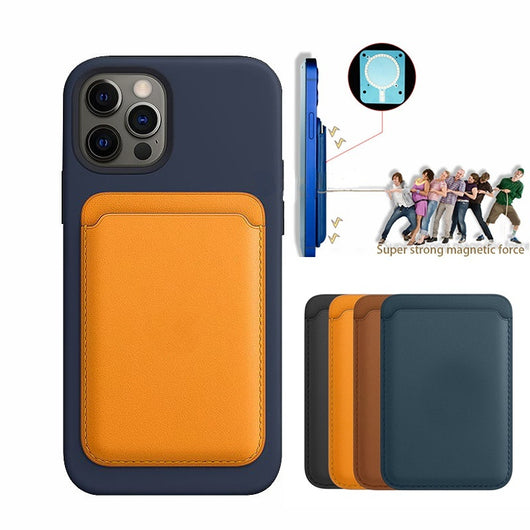 Funda Cartera Magnética MagSafe de Cuero Premium para iPhone 14 Pro Max, 13, 12