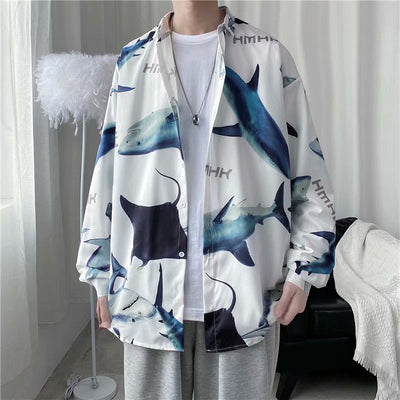 Camisa Vintage Floral Estilo Hong Kong para Hombre - Image 7