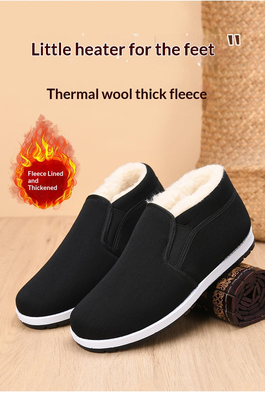 Botas Altas de Tela para Hombre con Plantillas de Lana Acolchada - Image 8