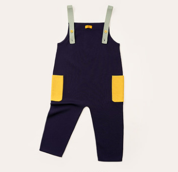 Enterizo Tejido para Niños - Overol Holgado con Combinación de Colores - Image 9