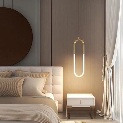 Lámpara Colgante U Minimalista Nórdica para Mesita de Noche - Image 3