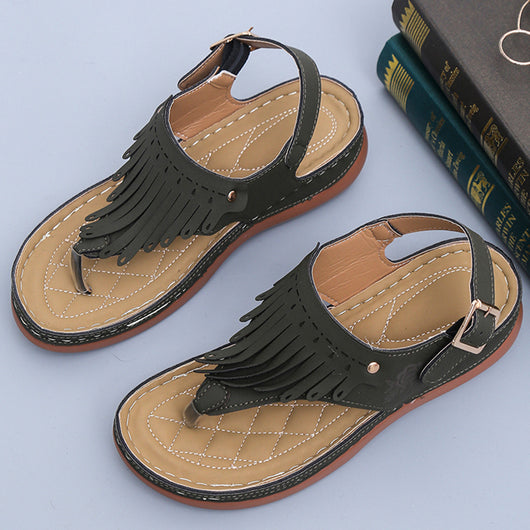 Sandalias de Playa Mujer con Corte Romano y Diseño Cuña - Image 15