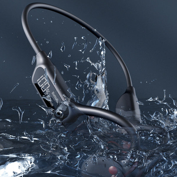 Auriculares Deportivos de Conducción Ósea con Pantalla Digital y Bluetooth