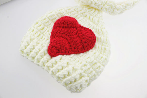 Gorro Largo de Amor para Sessões de Fotos de Recém-Nascidos