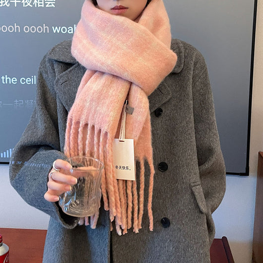 Bufanda de Cuadros Vintage para Otoño Invierno - Estilo Clásico para Mujer - Image 10