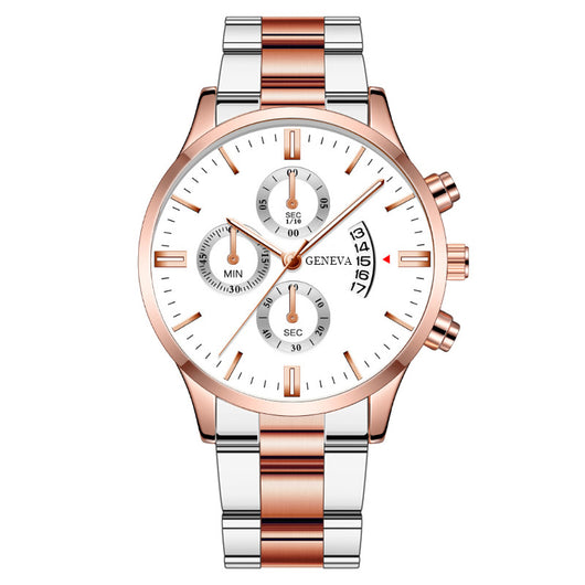 Reloj de Negocios para Hombre con Correa de Acero y Tres Esferas - Image 12