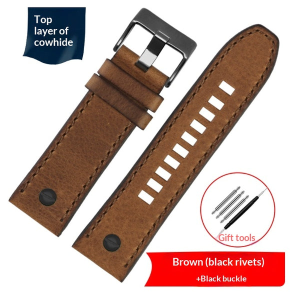 Correa de Reloj en Piel de Becerro 22-26 mm - Elegancia Premium