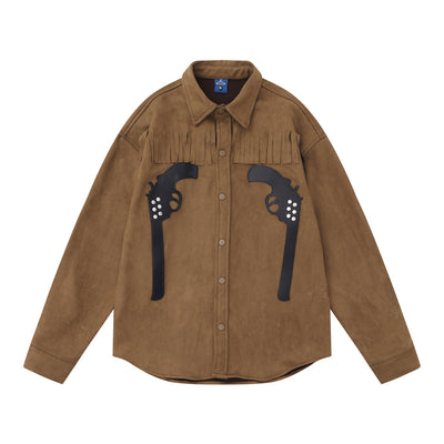 Chaqueta con Parches Bordados de Pistola - Manga Larga - Image 7