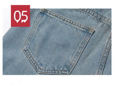 Pantalones Vaqueros Unisex Azul Gato - Estilo Urbano - Image 4