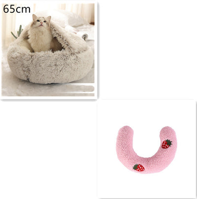 Cama 2 en 1 para Perros y Gatos - Cama Cálida de Felpa Suave Tipo Casa - Image 23