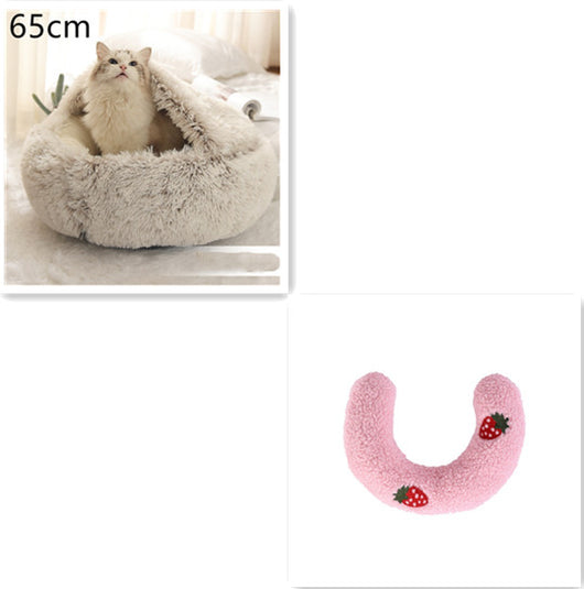 Cama 2 en 1 para Perros y Gatos - Cama Cálida de Felpa Suave Tipo Casa - Image 23