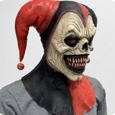 Máscara de Payaso Cómica con Nariz Roja para Halloween - Image 2