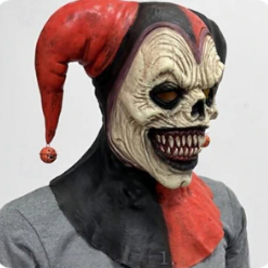 Máscara de Payaso Cómica con Nariz Roja para Halloween - Image 2