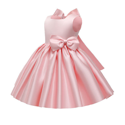 Vestido Princesa Infantil de Color Liso - Image 8