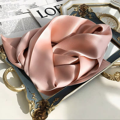 Pañuelo Monocromático de Doble Capa con Cintas para Mujer - Image 10