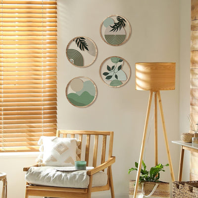 Pegatinas Decorativas de Pared Hojas Redondas Estilo Retro - Image 2