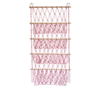 Organizador de Almacenamiento Tejido de 4 Niveles con Red de Bolsillo - Image 14