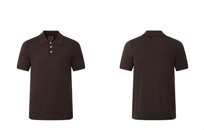 Polo Tejido Elástico Manga Corta para Hombre - Image 29