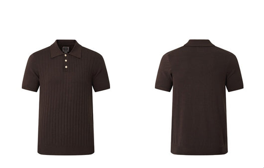 Polo Tejido Elástico Manga Corta para Hombre - Image 29