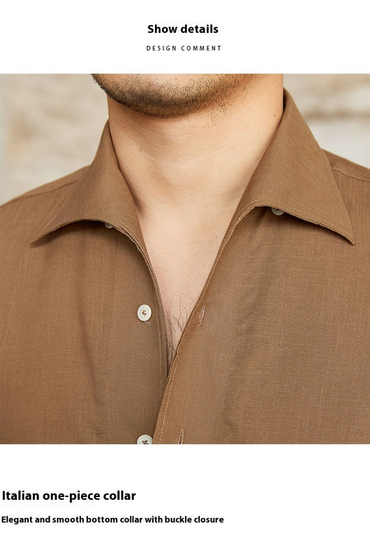Camisa Británica de Cuello Clásico Manga Larga para Hombre - Image 15