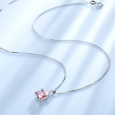 Cadena de Clavícula con Topacio Nano Azul Cielo Rectangular - Image 6
