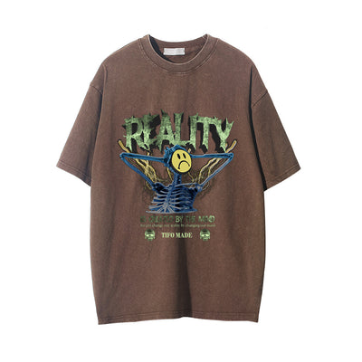 Camiseta Manga Corta con Estampado Calavera para Hombre - Image 8