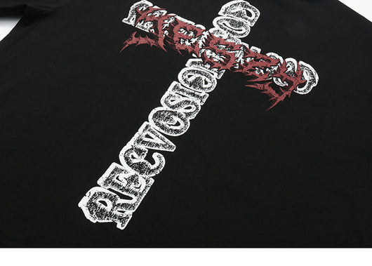 Playera Holgada Unisex con Estampado de Cruces - Image 16