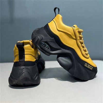 Zapatos Deportivos de Plataforma en Cuero para Hombre - Estilo Moderno y Confort - Image 26