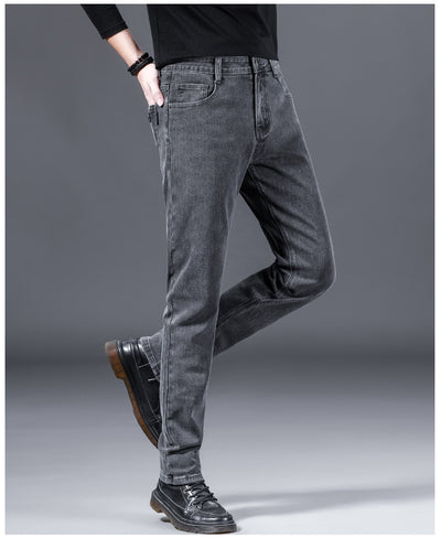 Pantalones de Vestir Holgados Rectos Invierno Gruesos para Hombre - Image 18