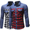 Camisa Cuadros Hombre Slim Fit Clásica con Costuras Reforzadas