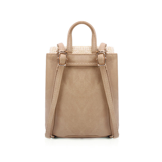 Mochila Crossbody Tejida con Detalles en Cuero PU - Image 10