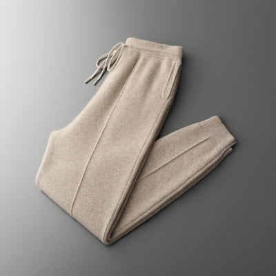 Pantalones de Lana Tejidos con Puño Cálido para Hombre - Casual Ejecutivo Primavera Otoño - Image 10