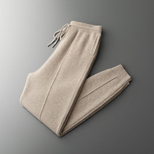Pantalones de Lana Tejidos con Puño Cálido para Hombre - Casual Ejecutivo Primavera Otoño - Image 10