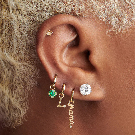 Aretes de Plata 925 con Cristales de Colores