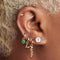 Aretes de Plata 925 con Cristales de Colores