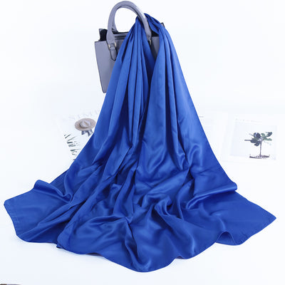 Pañuelo Satinado Liso de Estilo Malayo - Chal Casual Versátil - Image 4