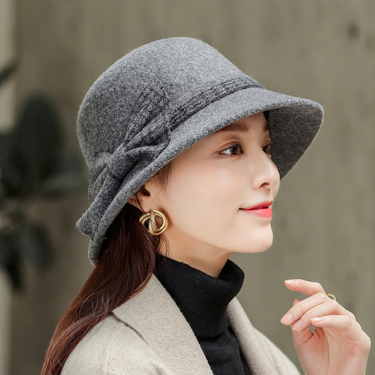 Gorro de Lana con Moño para Mujer - Estilo Elegante y Cálido - Image 3