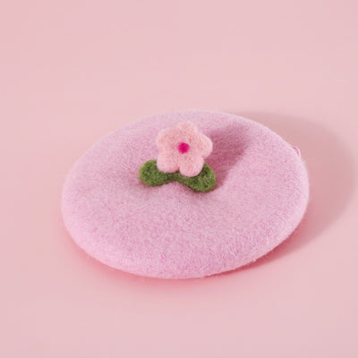Sombrero Floral de Lana Cardada para Mascotas - Image 9