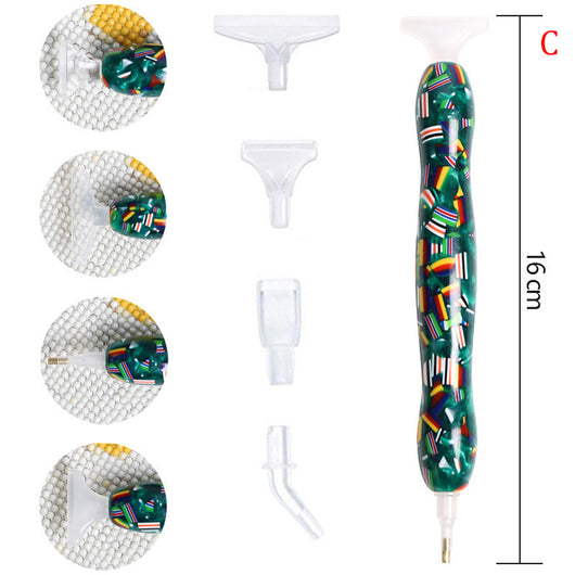 Bolígrafo de Perforación de Diamante Pulido con Pincel de Color - Image 28