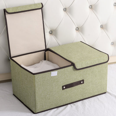 Caja Organizadora Plegable de Algodón y Lino con Doble Tapa - Image 5