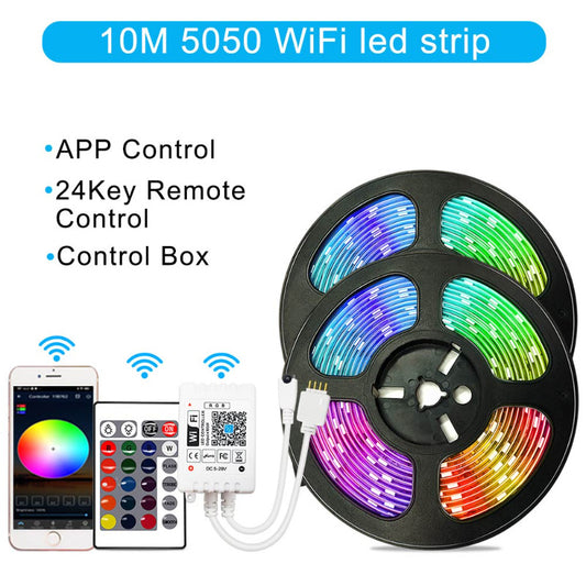 Tira LED RGB Inteligente WiFi 5050 con Control por App