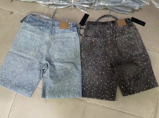 Shorts de Mezclilla con Cinturón Brillante Estilo Ins - Image 27