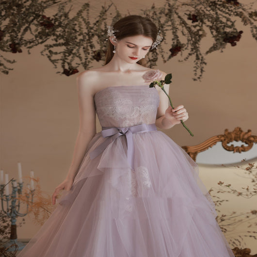 Vestido Tubo Púrpura para Cena de Gala y Bodas - Image 2