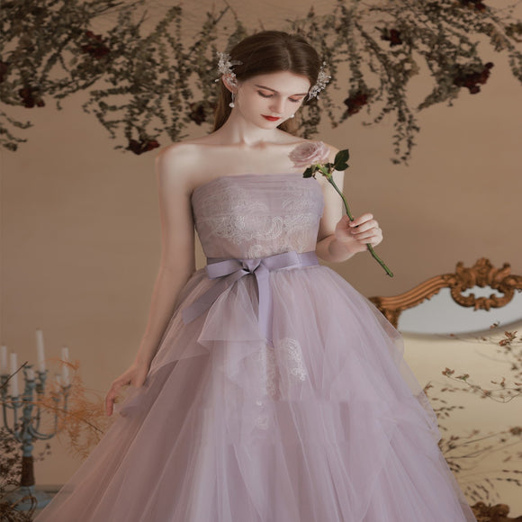 Vestido Tubo Púrpura para Cena de Gala y Bodas