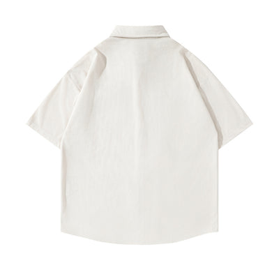 Camisa Suelta de Bolsillos y Color Sólido para Hombre - Image 16