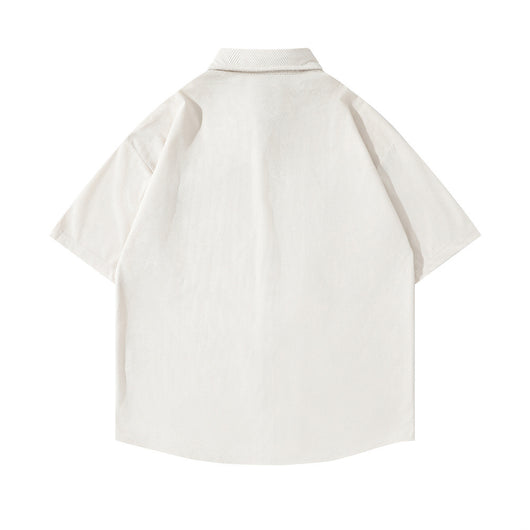 Camisa Suelta de Bolsillos y Color Sólido para Hombre - Image 16